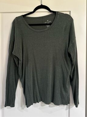American Eagle Soft & Sexy Olive Green Long Sleeve Sweater